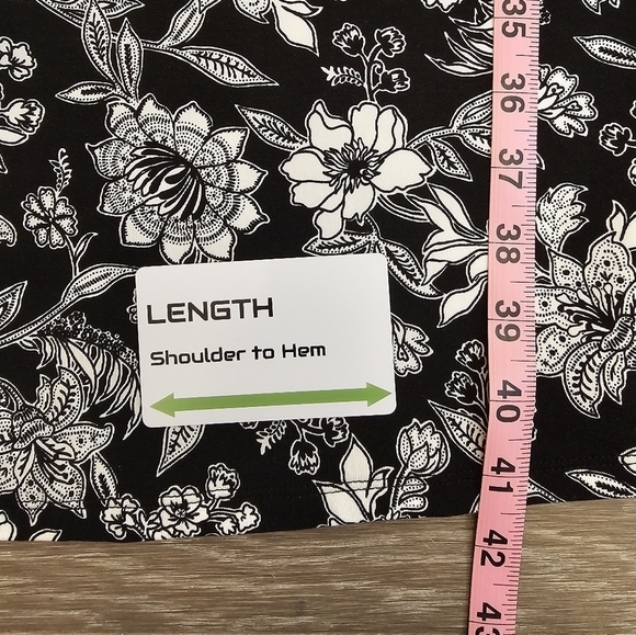 Land's End Large Modal Blend Stretchy Floral Black Dress - Picture 10 of 11